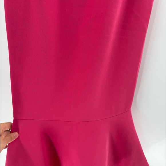 Cinq A Sept Pink Luna Strapless Midi Length Ruffle Wedding Guest Dress Size 0 - Picture 8 of 15